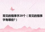 常見(jiàn)的指事字20個(gè)（常見(jiàn)的指事字有哪些?）
