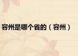 容州是哪個省的（容州）