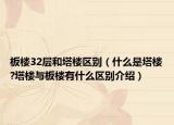 板樓32層和塔樓區(qū)別（什么是塔樓?塔樓與板樓有什么區(qū)別介紹）