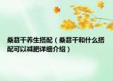 桑葚干養(yǎng)生搭配（桑葚干和什么搭配可以減肥詳細(xì)介紹）