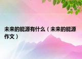 未來(lái)的能源有什么（未來(lái)的能源 作文）