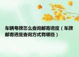 車輛號牌怎么查詢郵寄進度（車牌郵寄進度查詢方式有哪些）