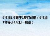 9寸加1寸等于1尺打成語(yǔ)（9寸加1寸等于1尺打一成語(yǔ)）
