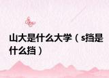 山大是什么大學(xué)（s擋是什么擋）