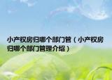 小產(chǎn)權房歸哪個部門管（小產(chǎn)權房歸哪個部門管理介紹）