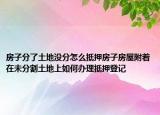房子分了土地沒(méi)分怎么抵押房子房屋附著在未分割土地上如何辦理抵押登記