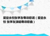 愛是永恒張學(xué)友粵語歌詞（愛是永恒 張學(xué)友演唱粵語歌曲）