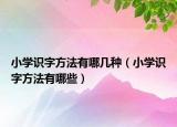 小學(xué)識(shí)字方法有哪幾種（小學(xué)識(shí)字方法有哪些）
