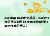 backing track什么意思（backtrack是什么意思 backtrack的音標 backtrack的用法）