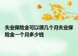 失業(yè)保險金可以領(lǐng)幾個月失業(yè)保險金一個月多少錢