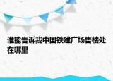 誰能告訴我中國鐵建廣場售樓處在哪里