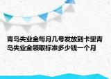 青島失業(yè)金每月幾號發(fā)放到卡里青島失業(yè)金領(lǐng)取標(biāo)準(zhǔn)多少錢一個月