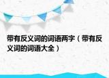 帶有反義詞的詞語(yǔ)兩字（帶有反義詞的詞語(yǔ)大全）