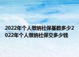 2022年個(gè)人繳納社保基數(shù)多少2022年個(gè)人繳納社保交多少錢