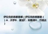 伊拉克的首都是哪（伊拉克的首都是（　?。〢．開羅B．麥加C．利雅得D．巴格達(dá)）