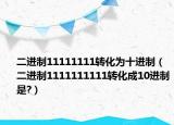 二進制11111111轉化為十進制（二進制1111111111轉化成10進制是?）