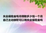 失業(yè)保險(xiǎn)金每月領(lǐng)取多少錢一個月自己主動辭職可以領(lǐng)失業(yè)保險(xiǎn)金嗎