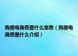 購房電商費是什么意思（購房電商費是什么介紹）