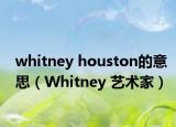 whitney houston的意思（Whitney 藝術(shù)家）