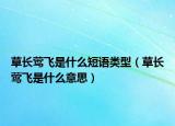 草長(zhǎng)鶯飛是什么短語類型（草長(zhǎng)鶯飛是什么意思）