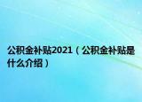 公積金補(bǔ)貼2021（公積金補(bǔ)貼是什么介紹）