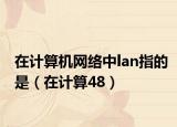 在計算機網(wǎng)絡(luò)中l(wèi)an指的是（在計算48）