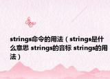 strings命令的用法（strings是什么意思 strings的音標 strings的用法）