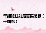干細胞注射后真實感覺（干細胞）