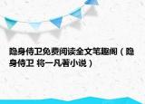 隱身侍衛(wèi)免費閱讀全文筆趣閣（隱身侍衛(wèi) 將一凡著小說）