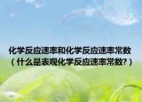 化學(xué)反應(yīng)速率和化學(xué)反應(yīng)速率常數(shù)（什么是表觀化學(xué)反應(yīng)速率常數(shù)?）