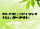 騏驥一躍不能十步駑馬十駕功在不舍翻譯（騏驥一躍不能十步）
