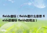 fields音標（fields是什么意思 fields的音標 fields的用法）
