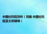 中國社科院劉作（劉建 中國社科院亞太所碩導）