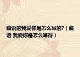 藏語(yǔ)的我愛(ài)你是怎么寫(xiě)的?（藏語(yǔ) 我愛(ài)你是怎么寫(xiě)得）