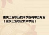 重慶工業(yè)職業(yè)技術(shù)學(xué)院有哪些專業(yè)（重慶工業(yè)職業(yè)技術(shù)學(xué)院）
