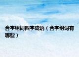 合字組詞四字成語（合字組詞有哪些）