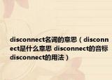 disconnect名詞的意思（disconnect是什么意思 disconnect的音標 disconnect的用法）