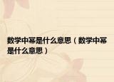 數(shù)學(xué)中冪是什么意思（數(shù)學(xué)中冪是什么意思）