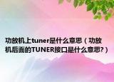 功放機(jī)上tuner是什么意思（功放機(jī)后面的TUNER接口是什么意思?）