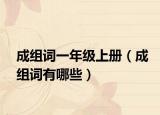 成組詞一年級上冊（成組詞有哪些）