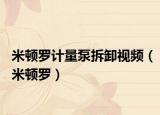 米頓羅計(jì)量泵拆卸視頻（米頓羅）