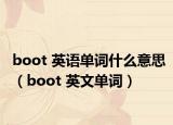boot 英語單詞什么意思（boot 英文單詞）