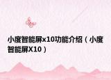 小度智能屏x10功能介紹（小度智能屏X10）