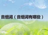 音組詞（音組詞有哪些）