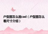 戶型圖怎么畫cad（戶型圖怎么看尺寸介紹）