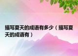 描寫夏天的成語有多少（描寫夏天的成語有）