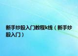 新手炒股入門教程k線（新手炒股入門）
