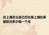 在上海怎么自己交社保上海社保最低交多少錢(qián)一個(gè)月
