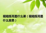 視唱練耳是什么課（視唱練耳是什么意思）