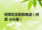 何賢紀(jì)念醫(yī)院電話（何賢 小行星）